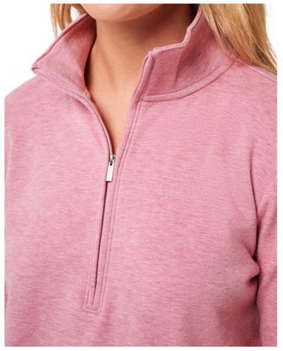 Travis Mathew Cloud Fleece Half-Zip dámska mikina, heather foxglove