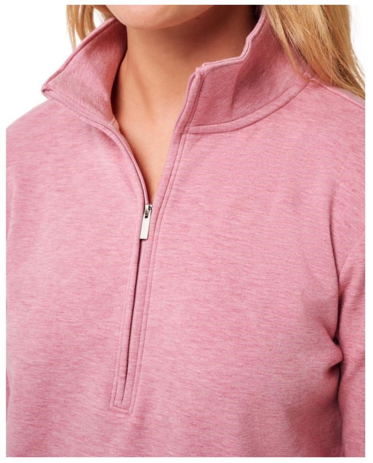 Travis Mathew Cloud Fleece Half-Zip dámska mikina, heather foxglove