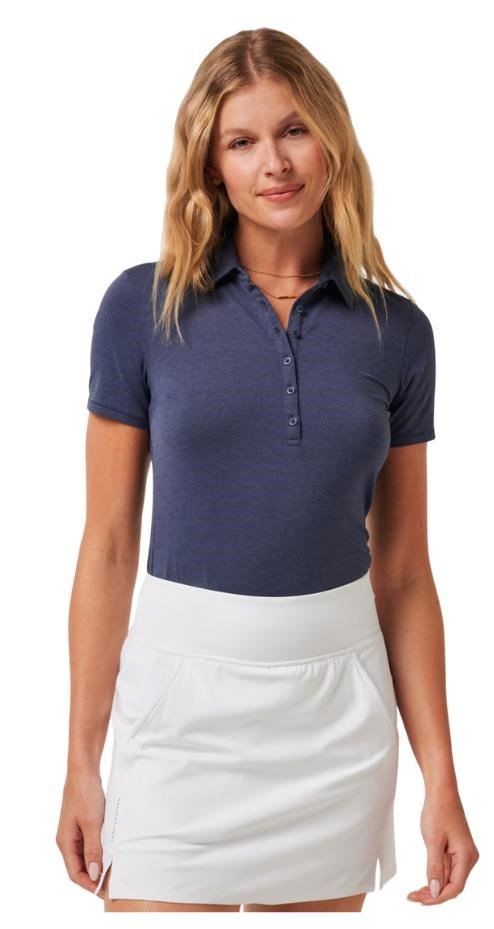 Travis Mathew Featherweight Active dámske polo, heather navy blazer