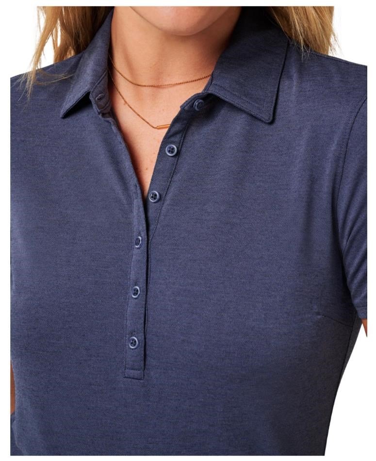 Travis Mathew Featherweight Active dámske polo, heather navy blazer