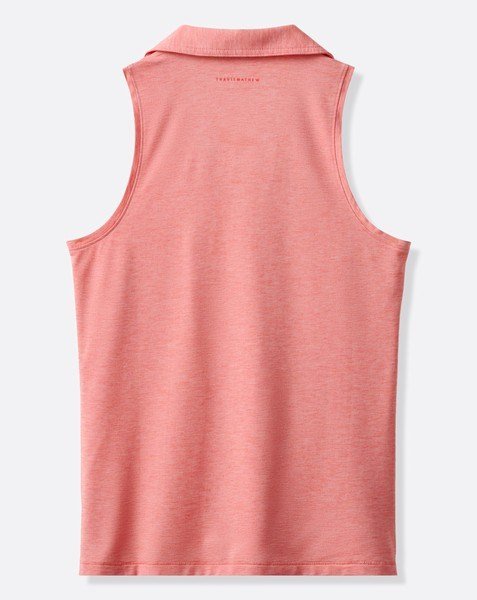 Travis Mathew Featherweight Active 2.0 Sleeveless dámske polo, heather porcelain rose
