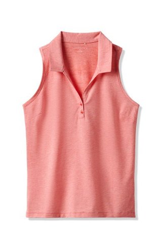 Travis Mathew Featherweight Active 2.0 Sleeveless dámske polo, heather porcelain rose