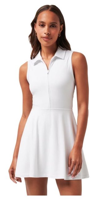Travis Mathew Moveknit Sleeveless Polo dámske šaty, biele
