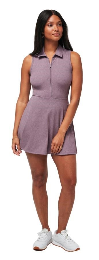 Travis Mathew Moveknit Sleeveless dámske šaty, heather moonscape