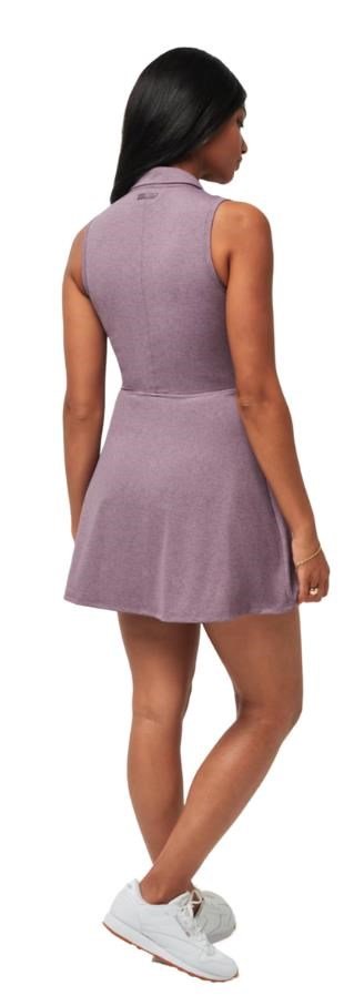 Travis Mathew Moveknit Sleeveless dámske šaty, heather moonscape