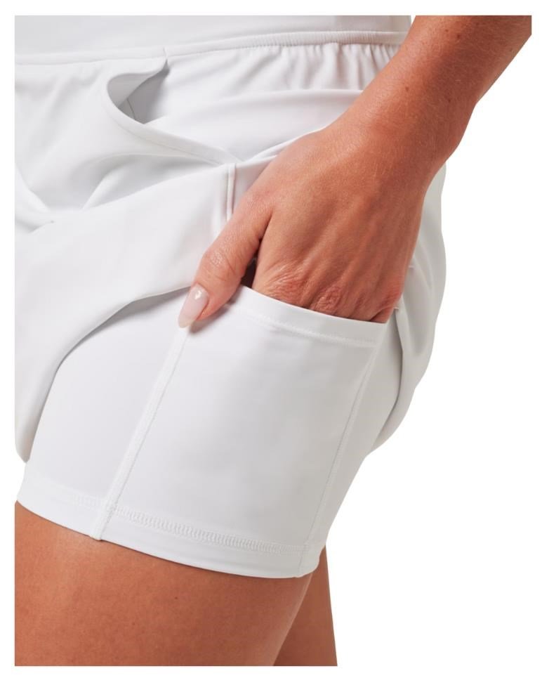 Travis Mathew Game Set Match Moveknit dámska sukňa, biela