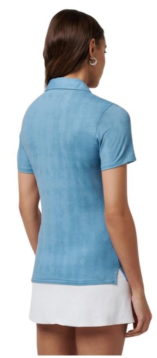 Travis Mathew Featherweight Active Printed dámske polo, smoke blue multi