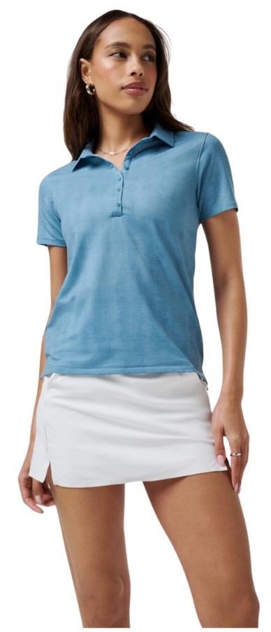 Travis Mathew Featherweight Active Printed dámske polo, smoke blue multi
