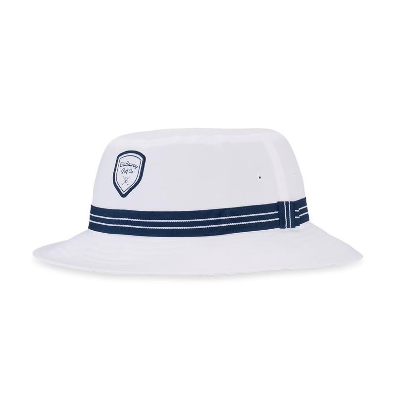 Callaway Bucket Hat pánsky klobúk, bielo/tmavomodrý