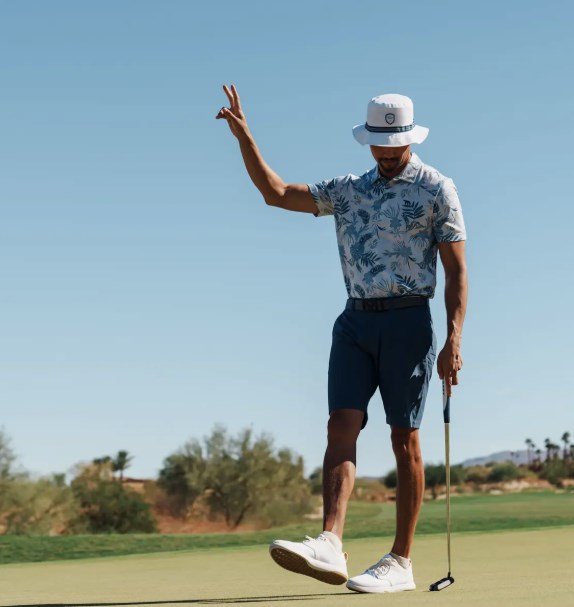 Callaway Bucket Hat pánsky klobúk, bielo/tmavomodrý