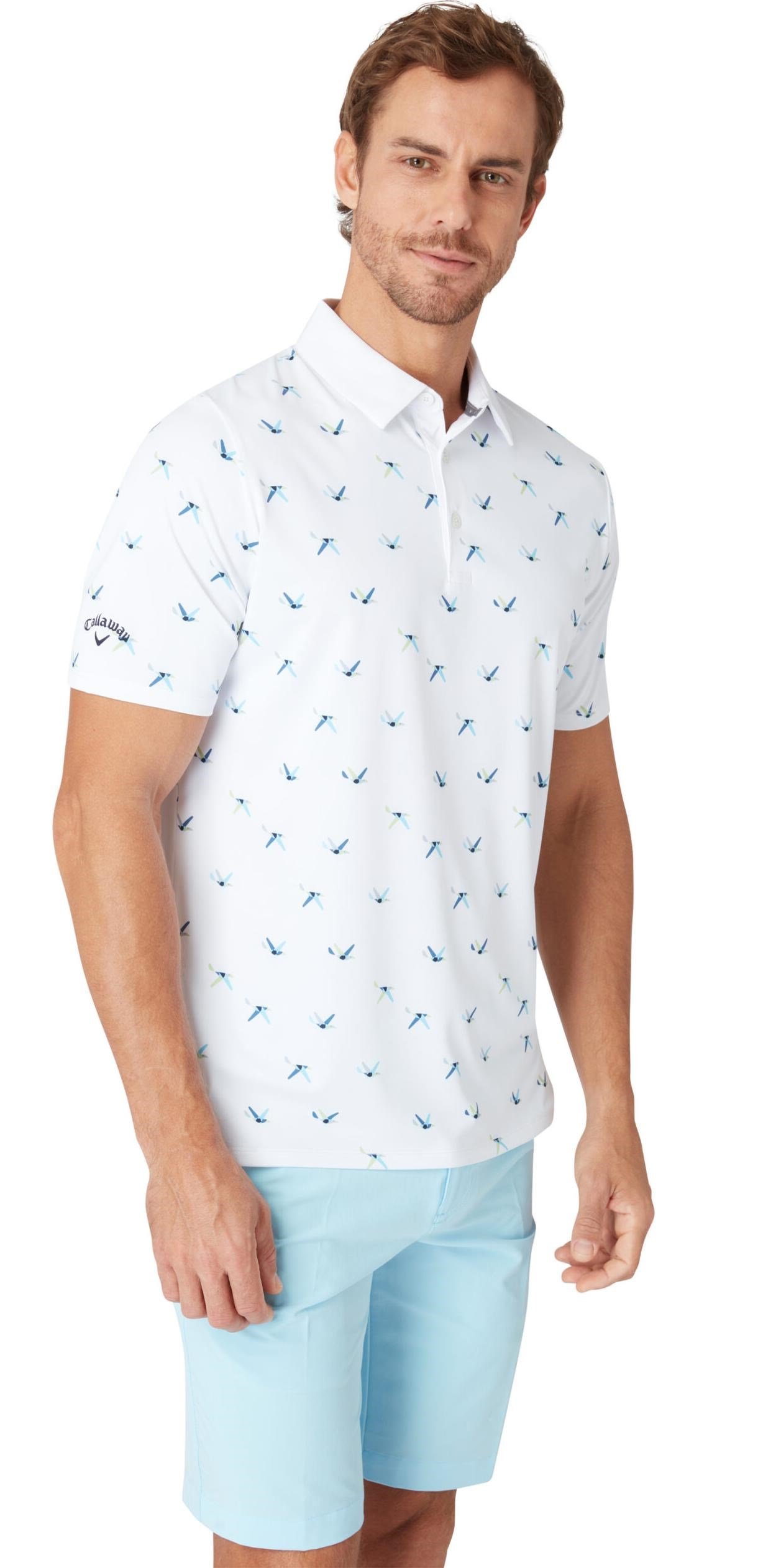 Callaway All Over Birdie pánske polo, bright white