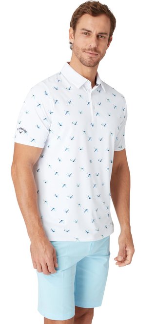 Callaway All Over Birdie pánske polo, bright white
