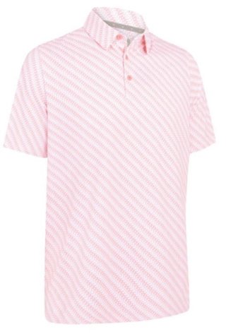 Callaway Twill Print pánske polo, strawberry pink