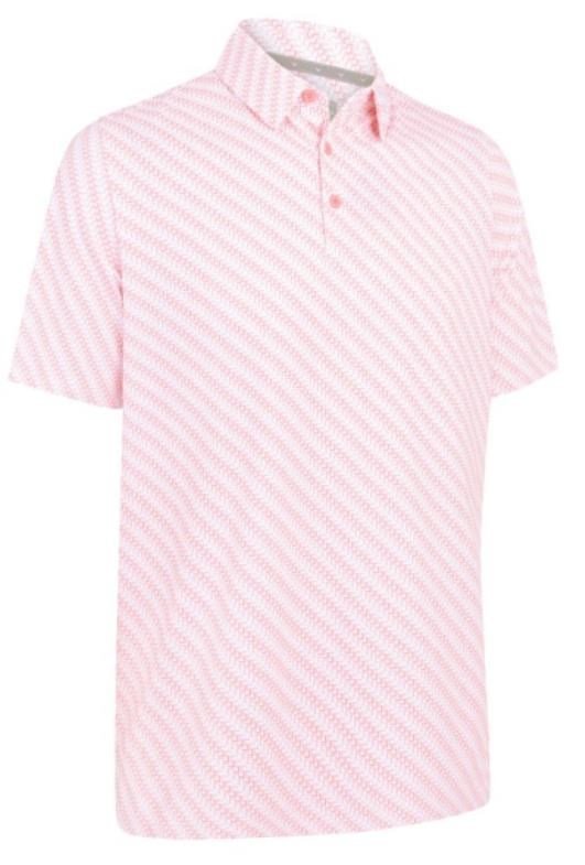 Callaway Twill Print pánske polo, strawberry pink