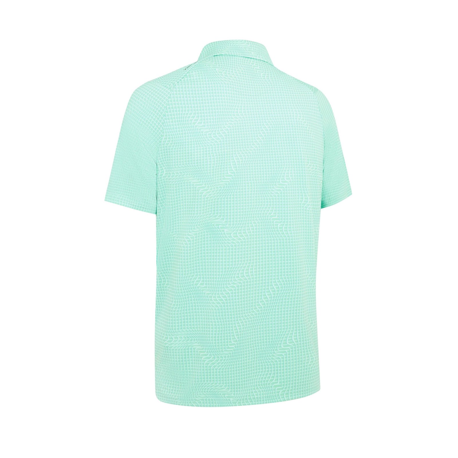 Callaway Warped Gingham Print pánske polo, neptune green