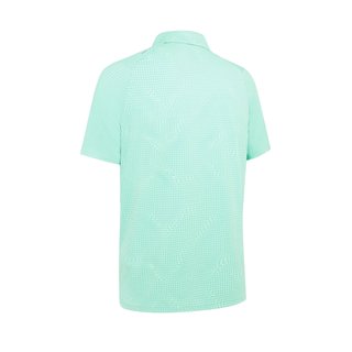 Callaway Warped Gingham Print pánske polo, neptune green