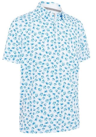 Callaway Crab Novelty Print pánske polo, bright white