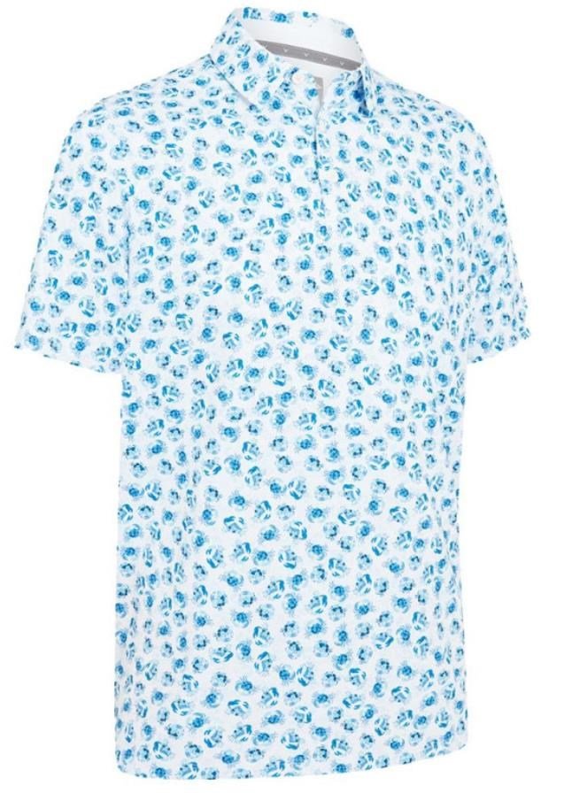 Callaway Crab Novelty Print pánske polo, bright white