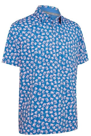 Callaway Crab Novelty Print pánske polo, galaxy blue