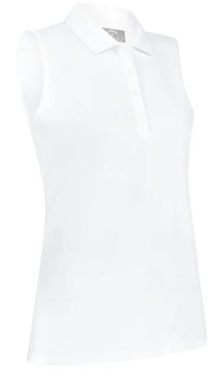 Callaway Tournament Sleeveless dámske polo, bright white