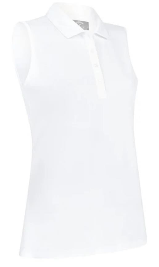 Callaway Tournament Sleeveless dámske polo, bright white