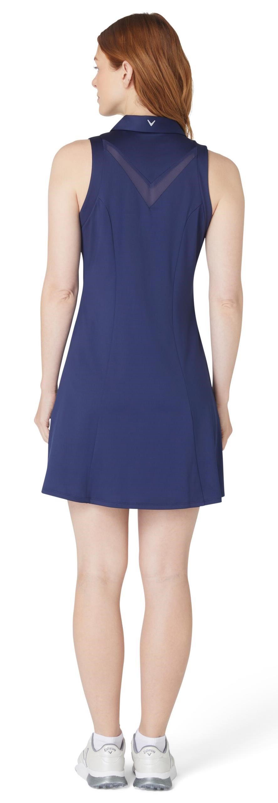 Callaway Flounce Dress with Mesh dámske šaty, peacoat