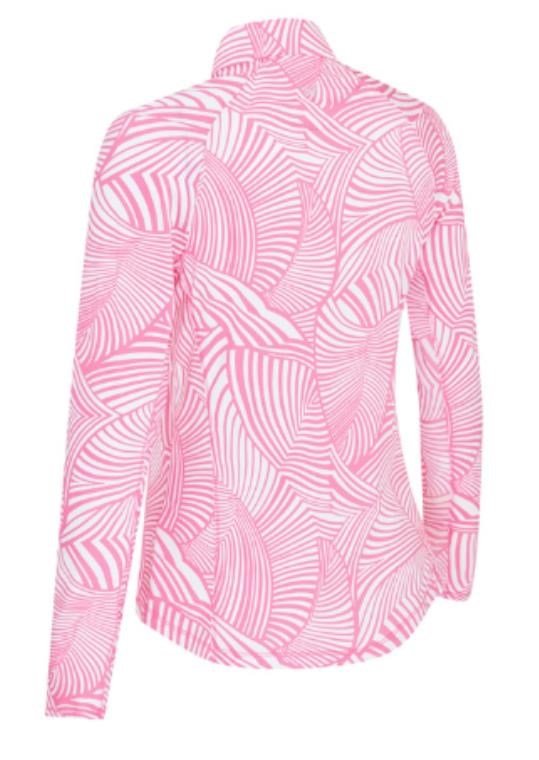 Callaway Stencil Floral dámska mikina, cheeky pink