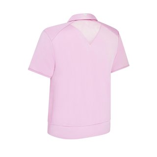 Callaway Waist Length Mesh Detail Short Sleeve dámske polo, orchid