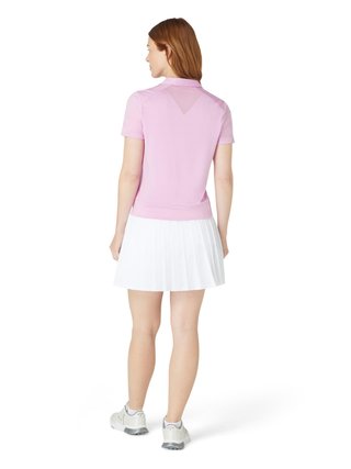 Callaway Waist Length Mesh Detail Short Sleeve dámske polo, orchid
