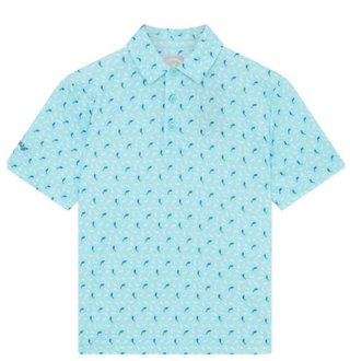 Callaway Dolphin Print juniorské polo, blue radiance