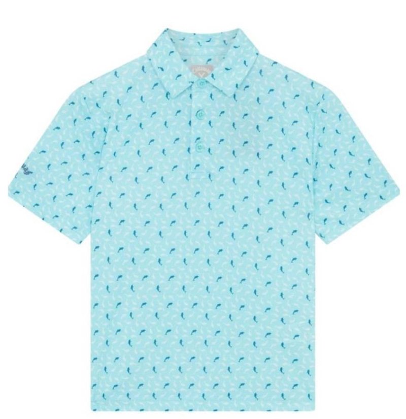 Callaway Dolphin Print juniorské polo, blue radiance