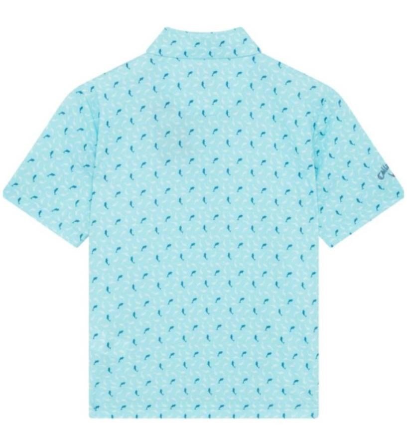 Callaway Dolphin Print juniorské polo, blue radiance