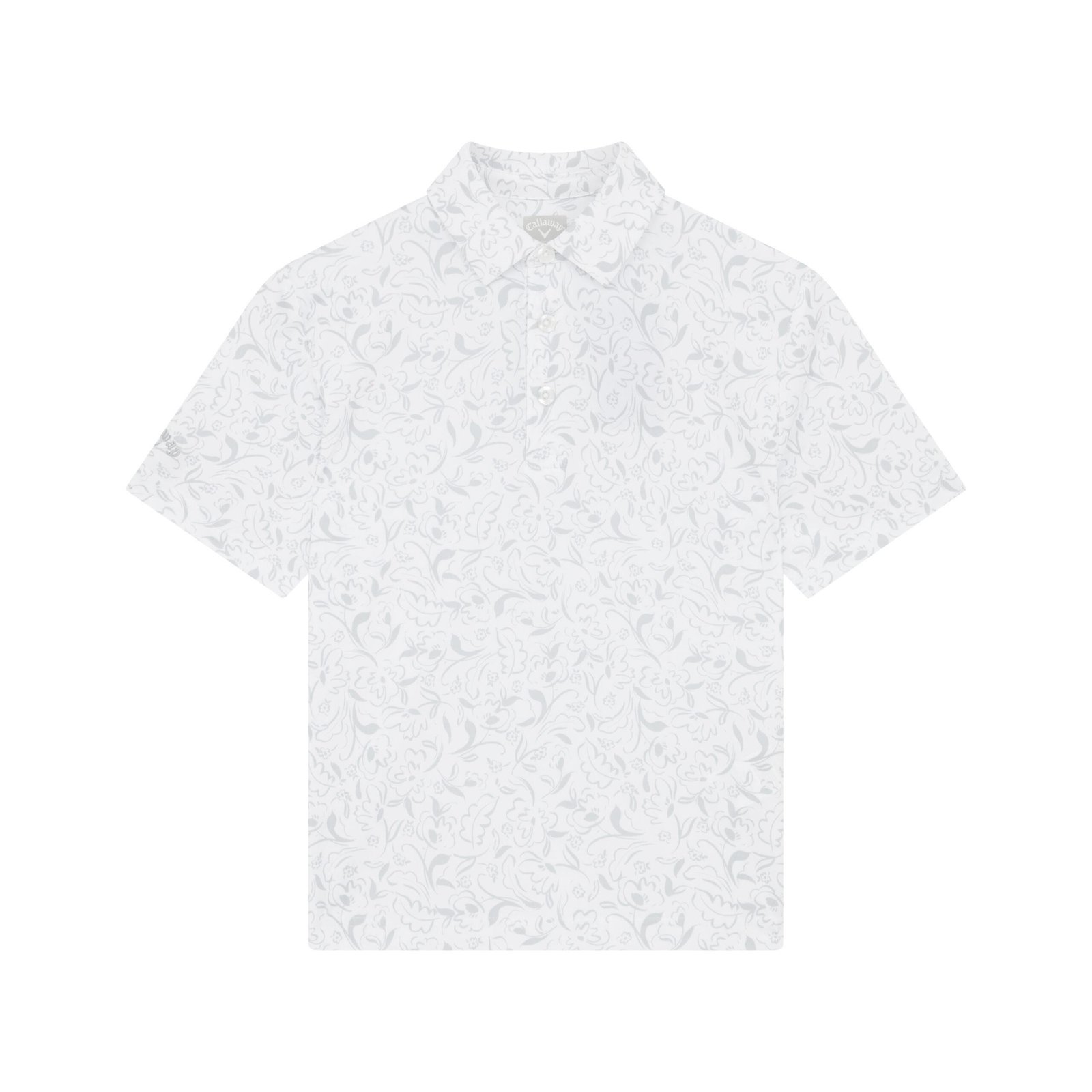 Callaway Floral Print detské polo, bright white
