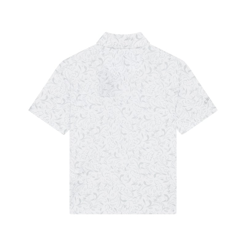 Callaway Floral Print detské polo, bright white