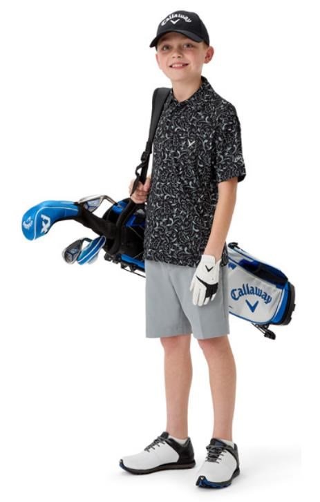 Callaway Floral Print junior detské polo, peacoat