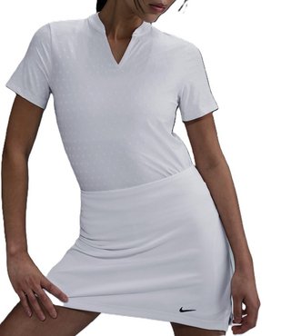 Nike Woman Dri-FIT Short-Sleeve Blade Jacquard dámske polo, bielo/čierne