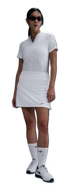 Nike Woman Dri-FIT Short-Sleeve Blade Jacquard dámske polo, bielo/čierne
