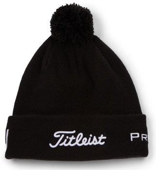 Titleist Tour Pom Pom unisex zimná čepica, čierno/biela