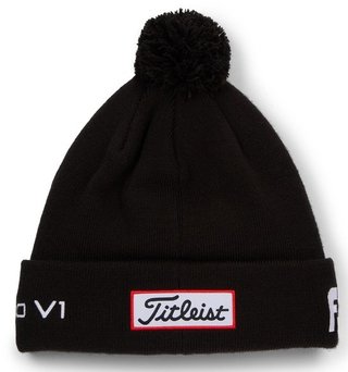 Titleist Tour Pom Pom unisex zimná čepica, čierno/biela