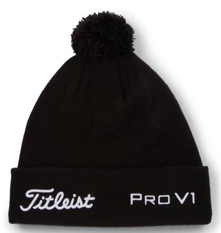 Titleist Tour Pom Pom unisex zimná čepica, čierno/biela