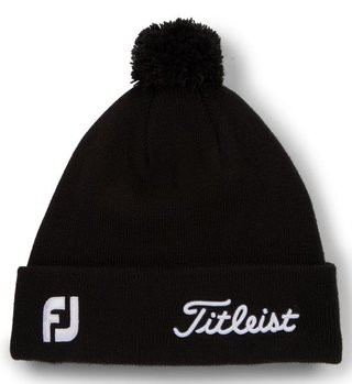 Titleist Tour Pom Pom unisex zimná čepica, čierno/biela