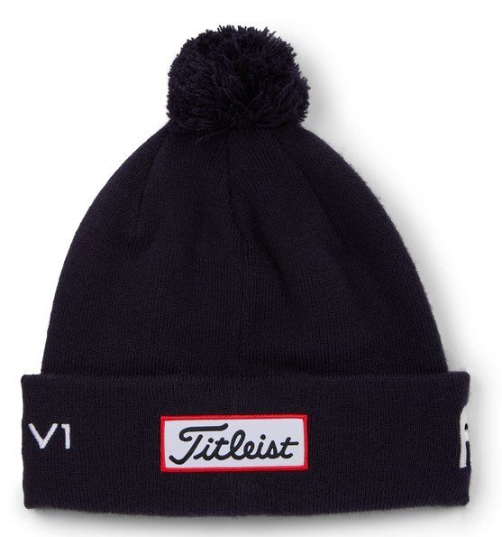 Titleist Tour Pom Pom unisex zimná čepica, navy/biela