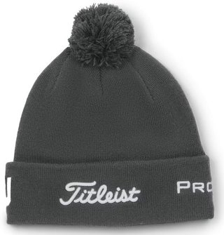 Titleist Tour Pom Pom unisex zimná čiapka, charcoal/white