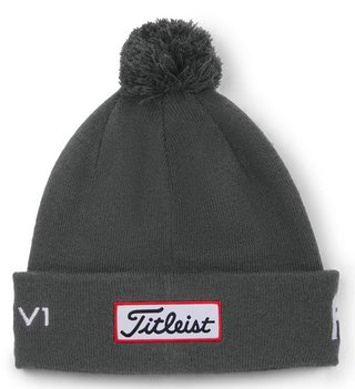 Titleist Tour Pom Pom unisex zimná čiapka, charcoal/white