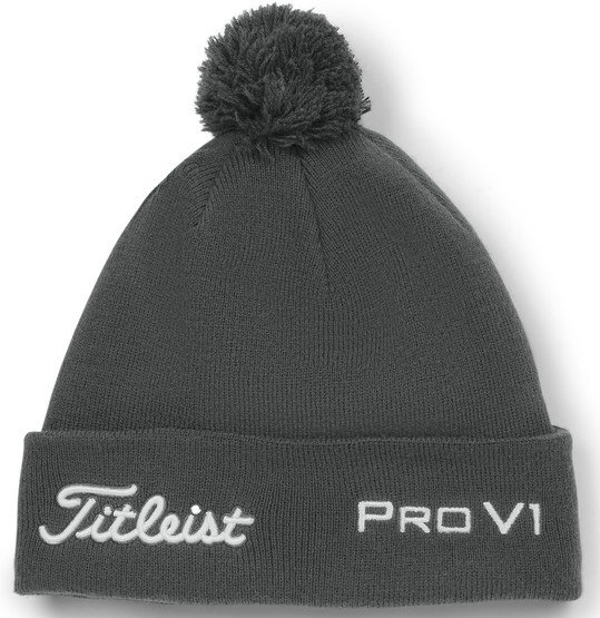 Titleist Tour Pom Pom unisex zimná čiapka, charcoal/white