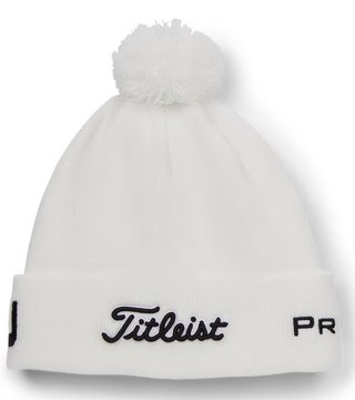 Titleist Tour Pom Pom unisex zimná čepica, bielo/čierna