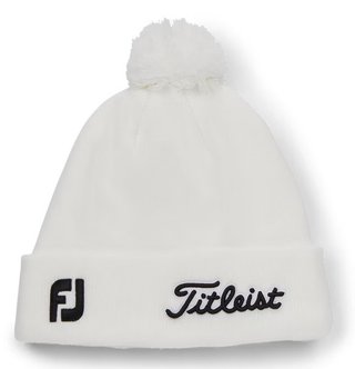 Titleist Tour Pom Pom unisex zimná čepica, bielo/čierna