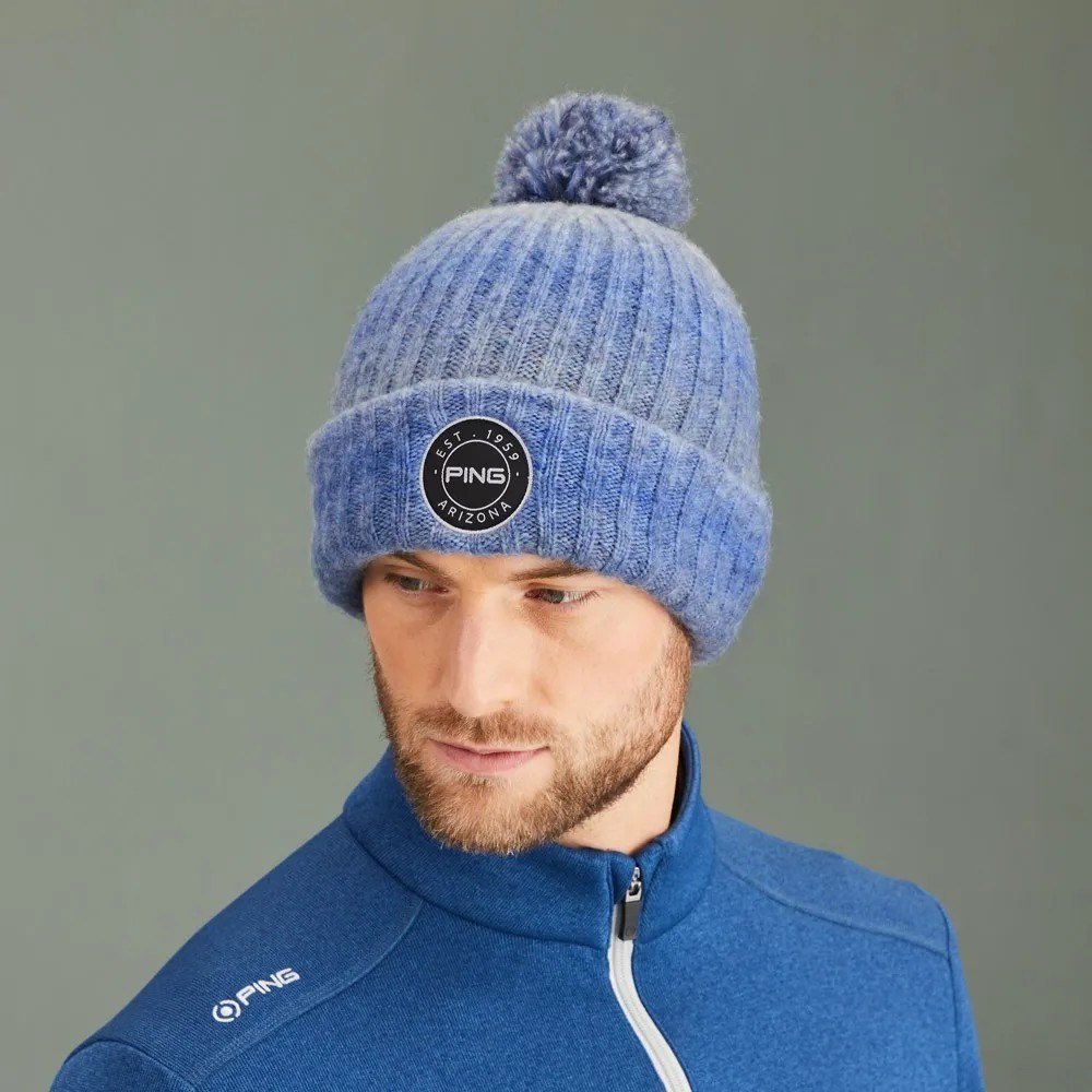 PING Barraclough pánska zimná čepica, blue multi