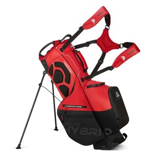 Big Max Dri Lite Hybrid Plus stand bag, červená/čierna