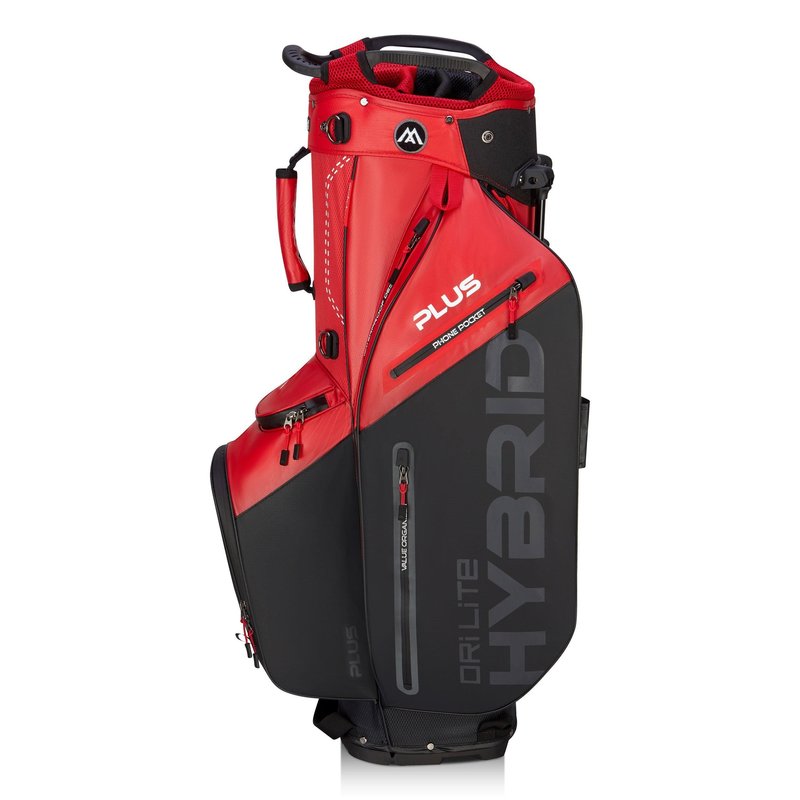 Big Max Dri Lite Hybrid Plus stand bag, červená/čierna